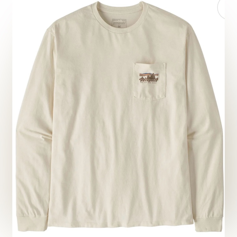 Patagonia Cream Long Sleeve Tee